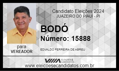 Candidato BODÓ 2024 - JUAZEIRO DO PIAUÍ - Eleições