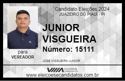 Candidato JUNIOR VISGUEIRA 2024 - JUAZEIRO DO PIAUÍ - Eleições