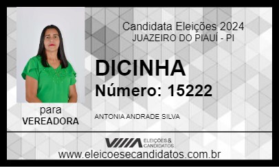 Candidato DICINHA 2024 - JUAZEIRO DO PIAUÍ - Eleições