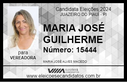 Candidato MARIA JOSÉ GUILHERME  2024 - JUAZEIRO DO PIAUÍ - Eleições