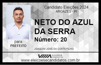 Candidato NETO DO AZUL DA SERRA 2024 - AROAZES - Eleições