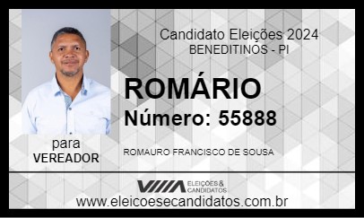 Candidato ROMÁRIO 2024 - BENEDITINOS - Eleições