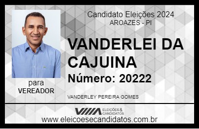 Candidato VANDERLEI DA CAJUINA 2024 - AROAZES - Eleições