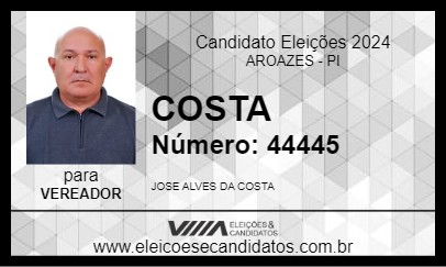 Candidato COSTA 2024 - AROAZES - Eleições