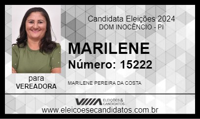 Candidato MARILENE 2024 - DOM INOCÊNCIO - Eleições