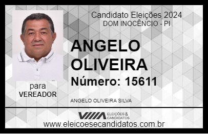 Candidato ANGELO OLIVEIRA 2024 - DOM INOCÊNCIO - Eleições