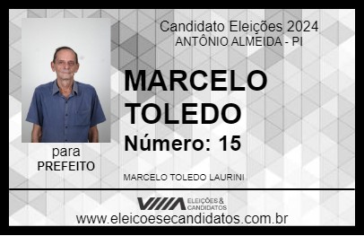 Candidato MARCELO TOLEDO 2024 - ANTÔNIO ALMEIDA - Eleições