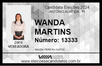 Candidato WANDA MARTINS 2024 - ANTÔNIO ALMEIDA - Eleições