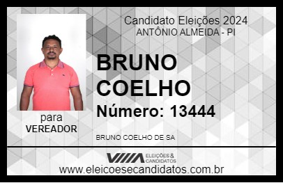 Candidato BRUNO COELHO 2024 - ANTÔNIO ALMEIDA - Eleições