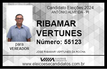 Candidato RIBAMAR VERTUNES 2024 - ANTÔNIO ALMEIDA - Eleições