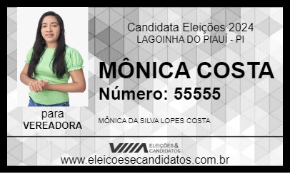 Candidato MÔNICA COSTA 2024 - LAGOINHA DO PIAUÍ - Eleições