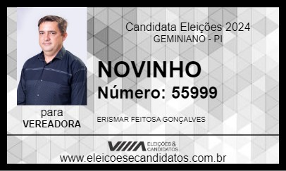 Candidato NOVINHO 2024 - GEMINIANO - Eleições