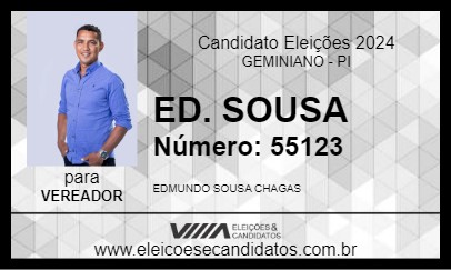 Candidato ED. SOUSA 2024 - GEMINIANO - Eleições