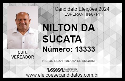 Candidato NILTON DA SUCATA 2024 - ESPERANTINA - Eleições