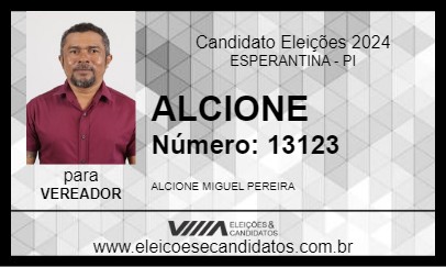 Candidato ALCIONE 2024 - ESPERANTINA - Eleições