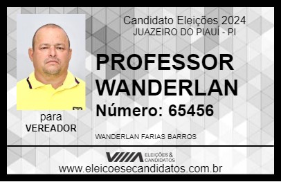 Candidato PROFESSOR WANDERLAN 2024 - JUAZEIRO DO PIAUÍ - Eleições