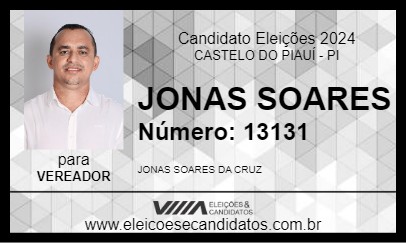 Candidato JONAS SOARES 2024 - CASTELO DO PIAUÍ - Eleições