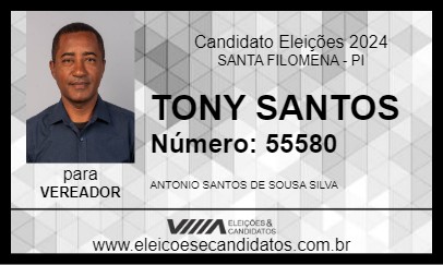 Candidato TONY SANTOS 2024 - SANTA FILOMENA - Eleições