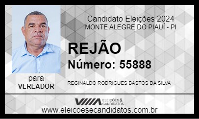 Candidato REJÃO 2024 - MONTE ALEGRE DO PIAUÍ - Eleições