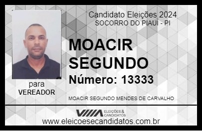 Candidato MOACIR SEGUNDO 2024 - SOCORRO DO PIAUÍ - Eleições