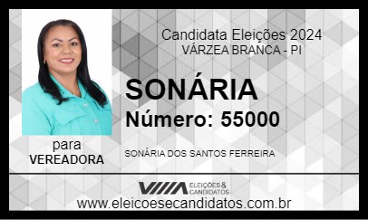 Candidato SONÁRIA 2024 - VÁRZEA BRANCA - Eleições