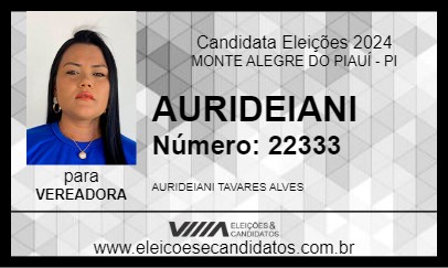 Candidato AURIDEIANI 2024 - MONTE ALEGRE DO PIAUÍ - Eleições