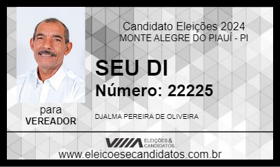 Candidato SEU DI 2024 - MONTE ALEGRE DO PIAUÍ - Eleições