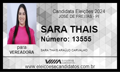 Candidato SARA THAIS 2024 - JOSÉ DE FREITAS - Eleições