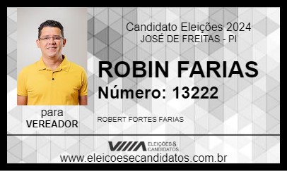 Candidato ROBIN FARIAS 2024 - JOSÉ DE FREITAS - Eleições