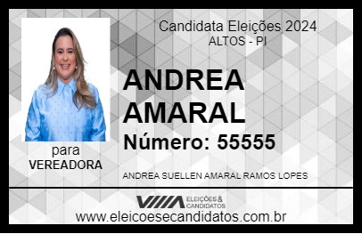 Candidato ANDREA AMARAL 2024 - ALTOS - Eleições