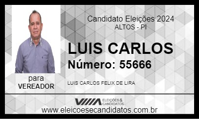 Candidato LUIS CARLOS 2024 - ALTOS - Eleições