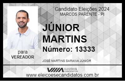 Candidato JÚNIOR MARTINS 2024 - MARCOS PARENTE - Eleições