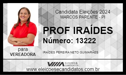 Candidato PROF IRAÍDES 2024 - MARCOS PARENTE - Eleições