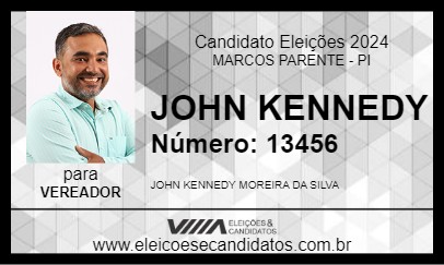 Candidato JOHN KENNEDY 2024 - MARCOS PARENTE - Eleições