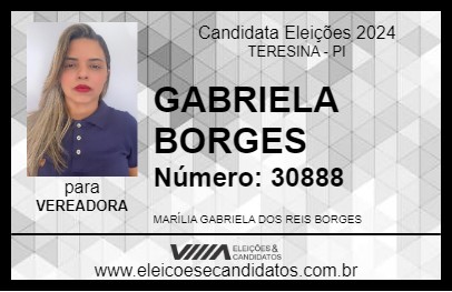 Candidato GABRIELA BORGES 2024 - TERESINA - Eleições