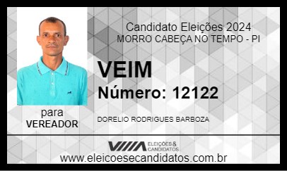 Candidato VEIM 2024 - MORRO CABEÇA NO TEMPO - Eleições