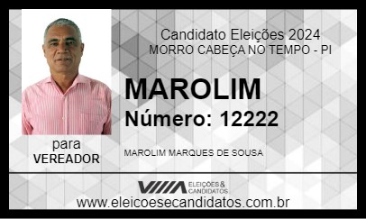 Candidato MAROLIM 2024 - MORRO CABEÇA NO TEMPO - Eleições