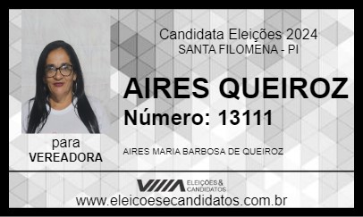 Candidato AIRES QUEIROZ 2024 - SANTA FILOMENA - Eleições