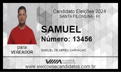 Candidato SAMUEL 2024 - SANTA FILOMENA - Eleições