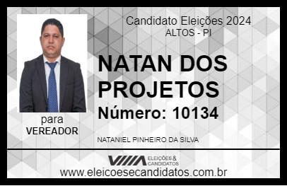 Candidato NATAN DOS PROJETOS 2024 - ALTOS - Eleições