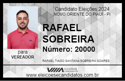 Candidato RAFAEL SOBREIRA 2024 - NOVO ORIENTE DO PIAUÍ - Eleições