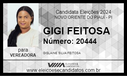 Candidato GIGI FEITOSA 2024 - NOVO ORIENTE DO PIAUÍ - Eleições