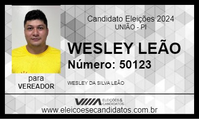 Candidato WESLEY LEÃO 2024 - UNIÃO - Eleições