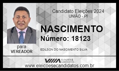 Candidato NASCIMENTO 2024 - UNIÃO - Eleições