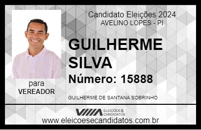 Candidato GUILHERME SILVA 2024 - AVELINO LOPES - Eleições