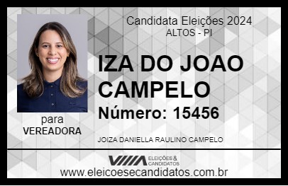 Candidato IZA DO JOAO CAMPELO 2024 - ALTOS - Eleições