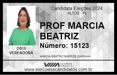 Candidato PROF MARCIA BEATRIZ 2024 - ALTOS - Eleições