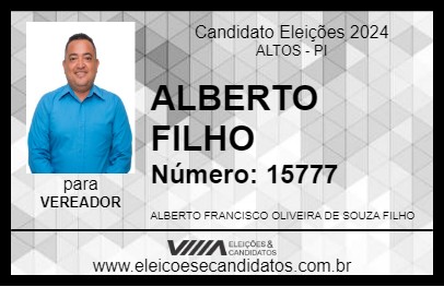 Candidato ALBERTO FILHO 2024 - ALTOS - Eleições