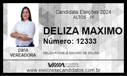 Candidato DELIZA MAXIMO 2024 - ALTOS - Eleições