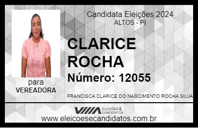 Candidato CLARICE ROCHA 2024 - ALTOS - Eleições